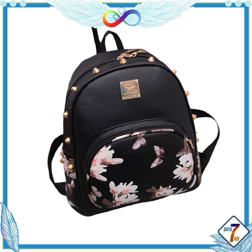 Satu7an T59 Tas Ransel Wanita Mini Korean Style Fashion Simple Tas Import Tas Punggung Cewek Backpack PU