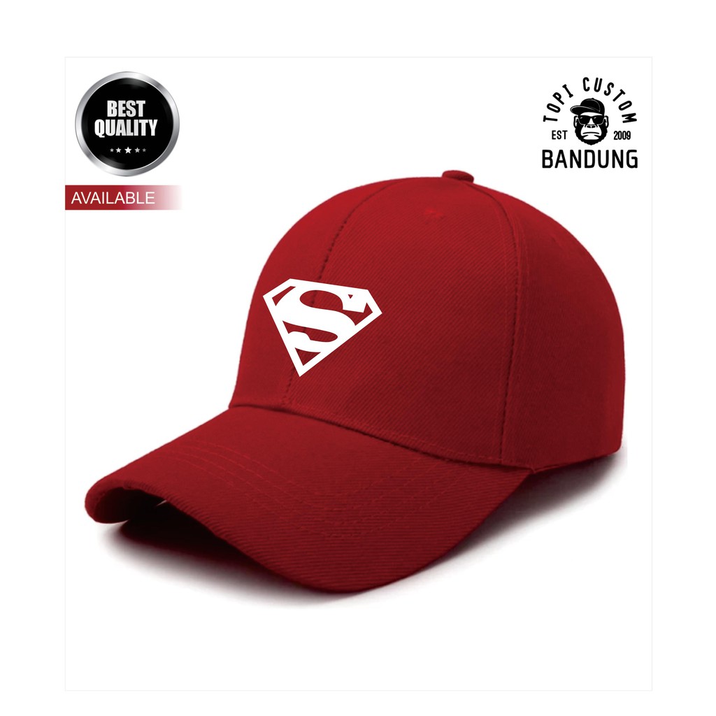 Topi Baseball  SUPERMAN Pria Wanita Topi Jaring Jala SUPERMAN Baseball Cap Bisa Tulis Nama Bisa COD Gratis Masker Original High Premium Quality