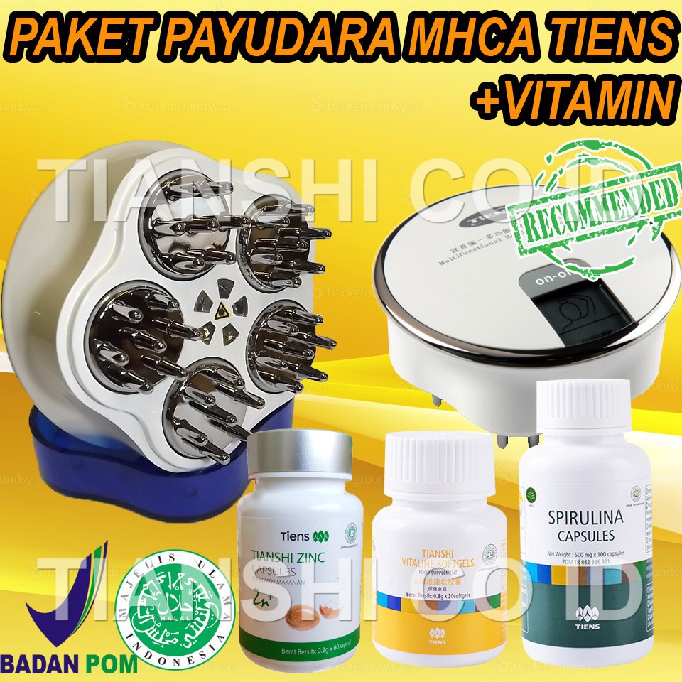 Paket Pengencang Payudara MHCA Tiens+MaskerSpirulina+Vitaline+Zinc Tianshi
