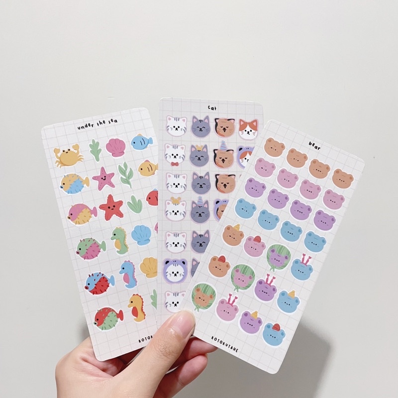 

KOTOKUTAHE - Sticker Animal, Music Cute Set Waterproof / Stiker Deco