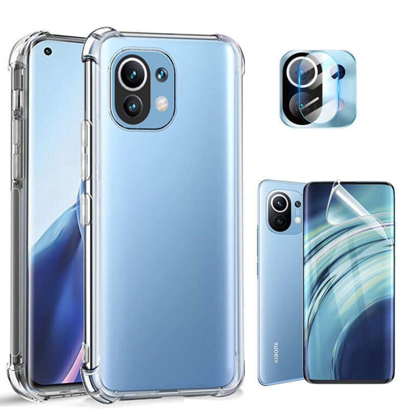 Case Bahan Silikon Dan Film Hydrogel Tahan Banting Untuk Xiaomi Mi 11 10 Pro Mi 11 10 Pro Shopee Indonesia