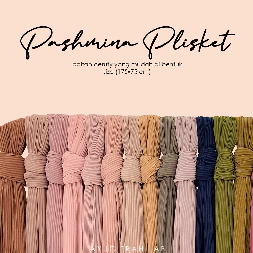 Pashmina Plisket Pasmina Babydoll Ceruty | Shopee Indonesia