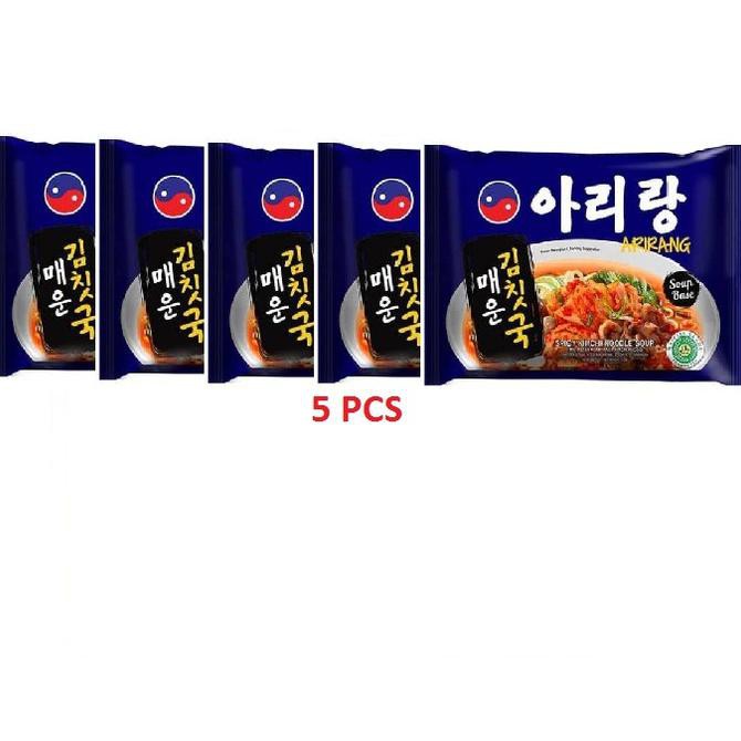

Terlaris# Mie Korea Arirang Spicy Kimchi Noodle Soup 5 Pcs