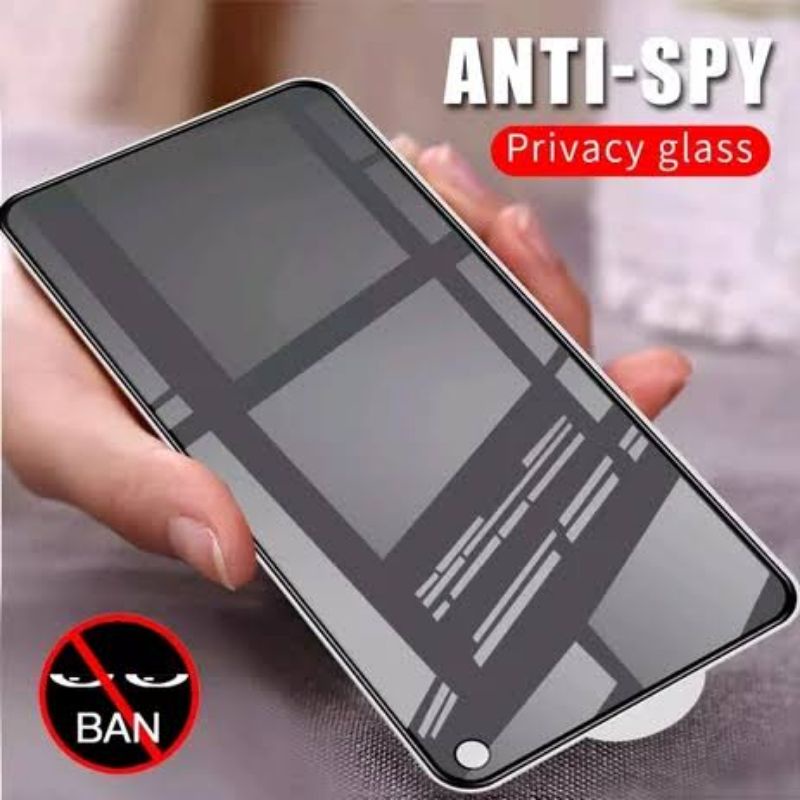 Tempered Glass Spy Oppo A33 A52 A53 A54 A55 A92 Privacy Anti Gores Spy Kaca