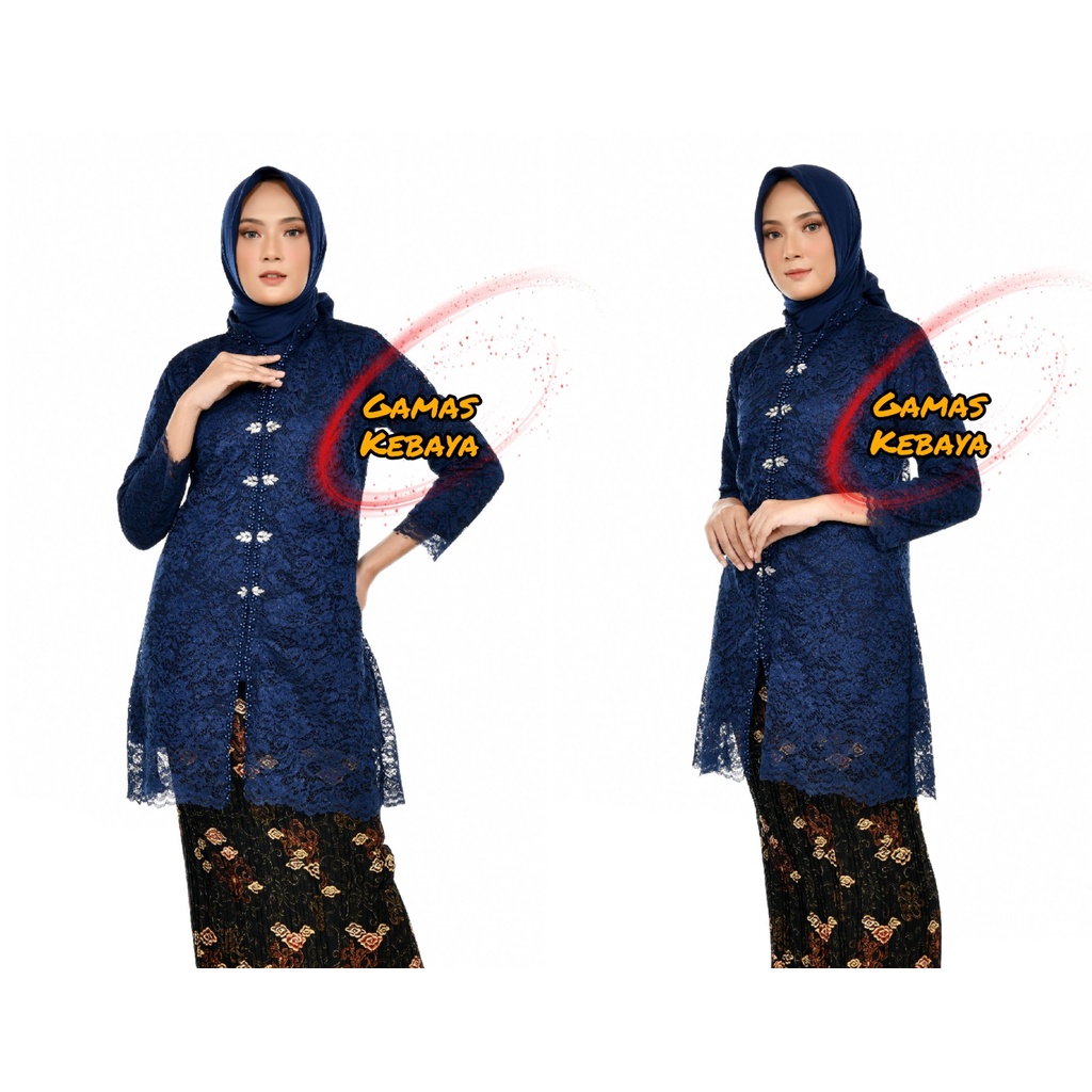 Atasan Kebaya Kancing Depan Payet – Among - Kebaya Pesta - Kebaya Busui – Tunik Brokat Sanghay – Tunik Knacing Depan – Kebaya Ibu – Kebaya Kondangan – Kebaya Modern