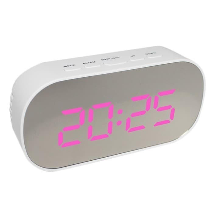 Jam Meja Digital Alarm LED Mirror Clock DT-6506