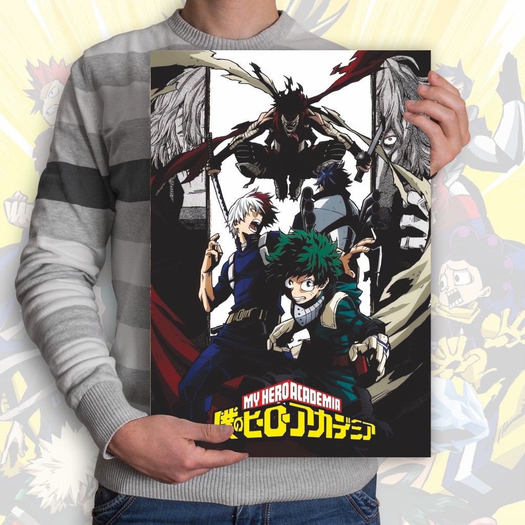Poster Boku no Hero Academia Anime My Hero Academia A3+ Deku Midoriya Izuku Bakugo Todoroki-8 BNHA S2