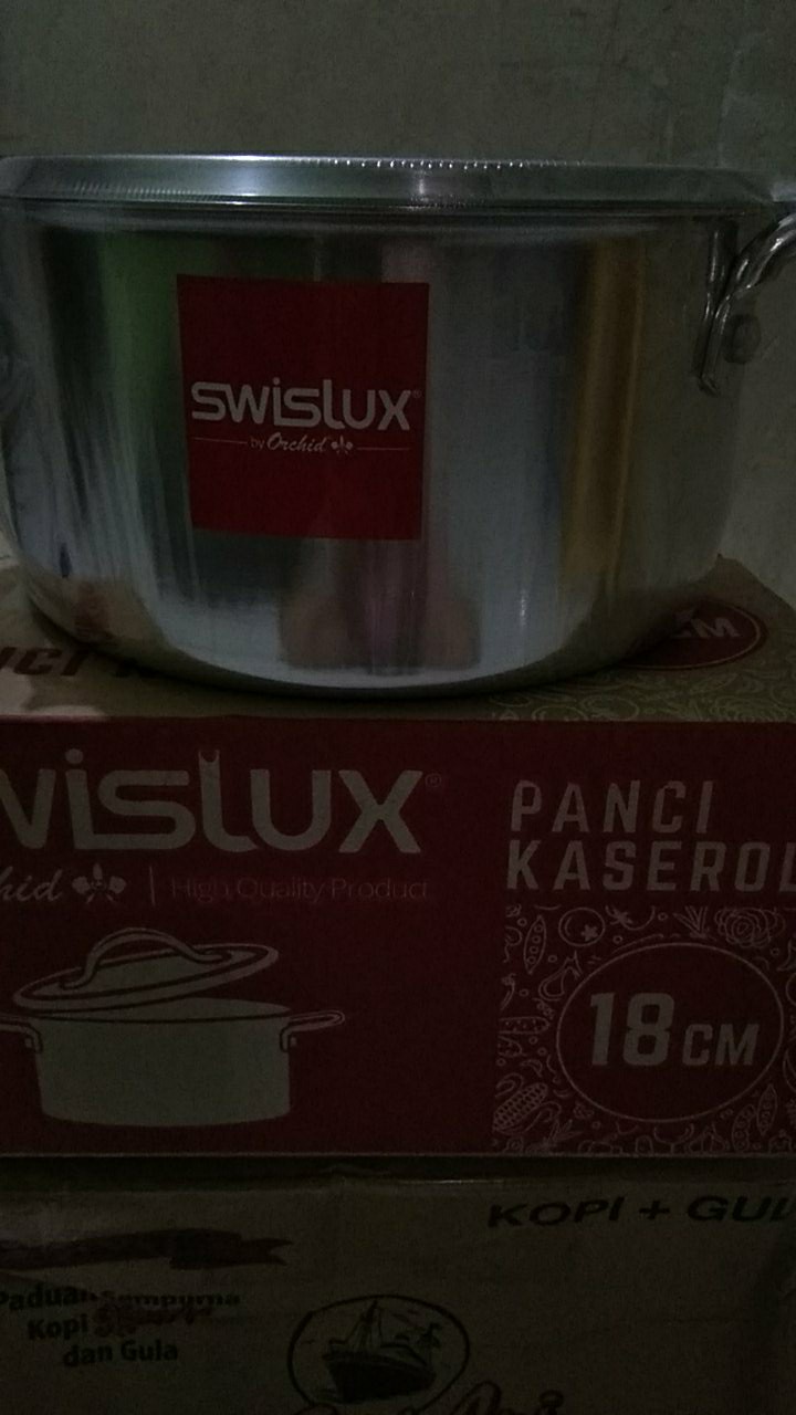 Panci Aluminium Tebal 18 Cm - Kaserol Swislux