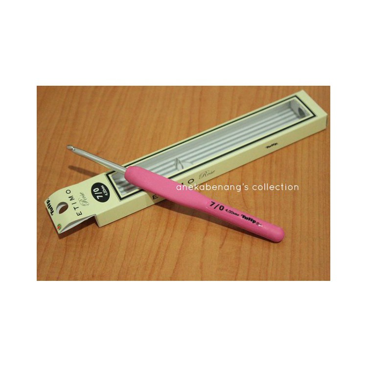 Hakpen (Alat/Jarum Rajut) Tulip ETIMO Pink - Silver / ETIMO Rose Crochet Hooks - PCS