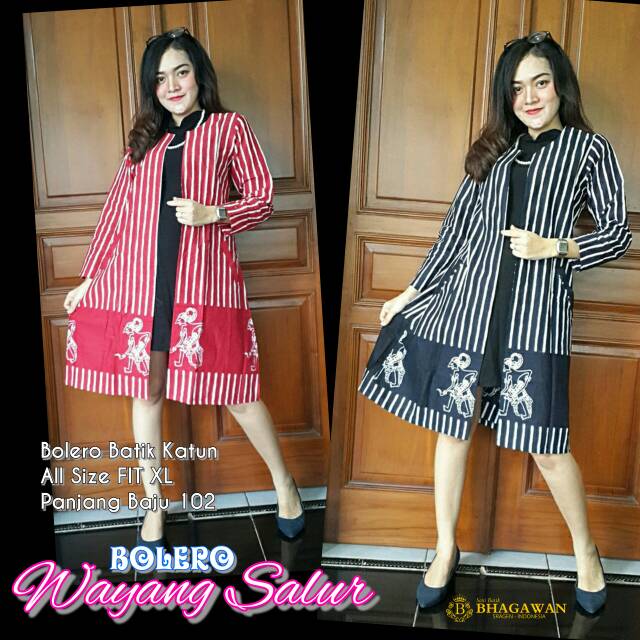 BOLERO BATIK LENGAN PANJANG MOTIF WAYANG