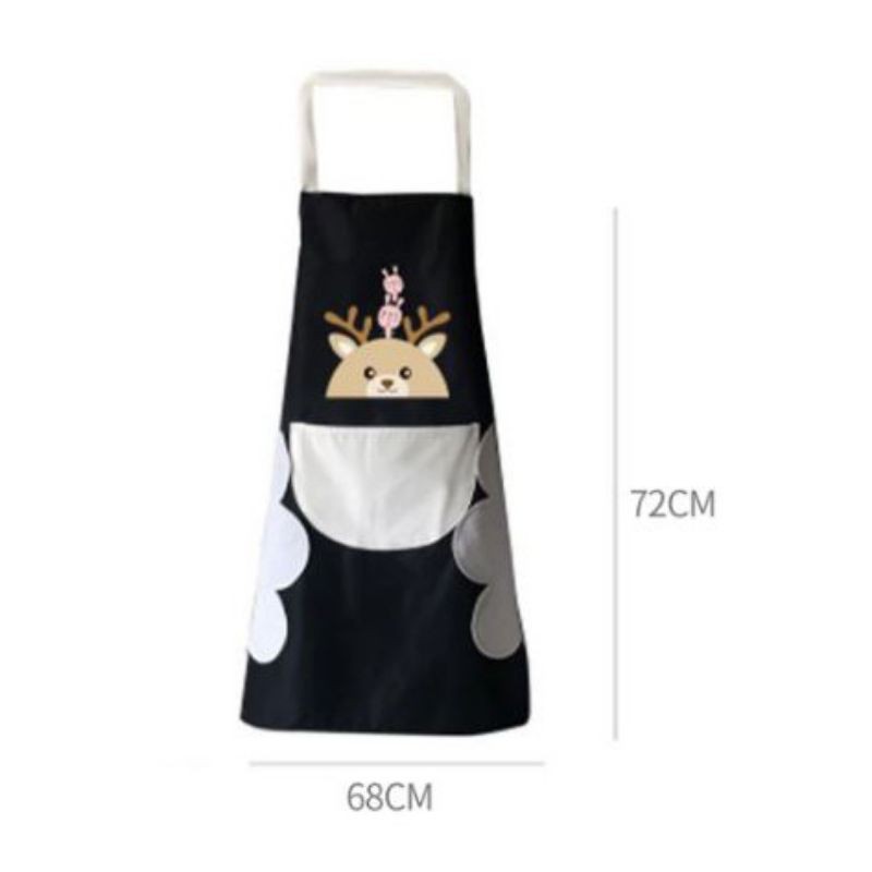 Apron masak celemek premium waterproof + sisi lap tangan