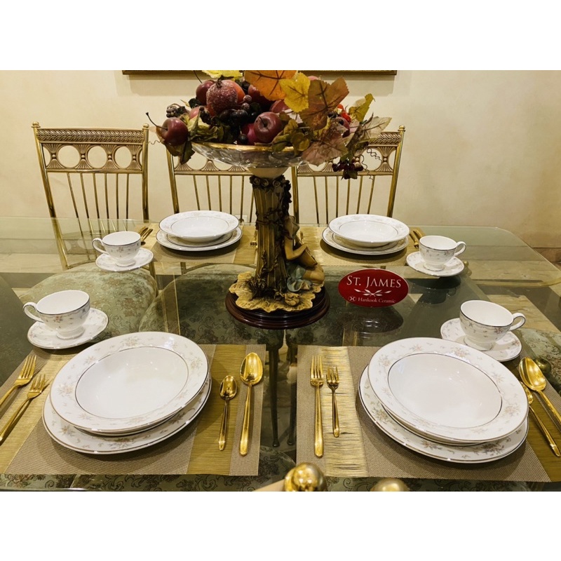 Dinner Set Saint James Prairie 20 Pcs Mewah Cantik - Piring Set