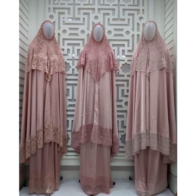 Mukena Armani Dior Silk Full Renda Syahrini exclusive