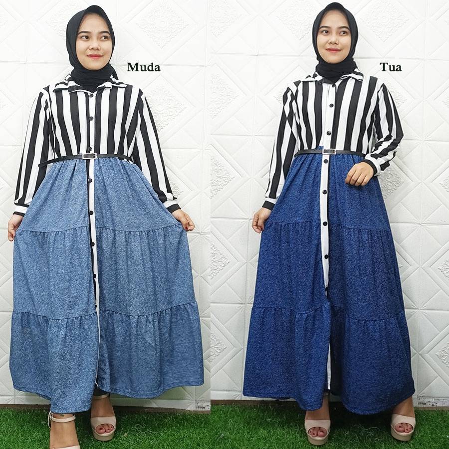 PRIMA DENIM BUSUI GAMIS ELISA MUSLIMAH CARLINA FASHION