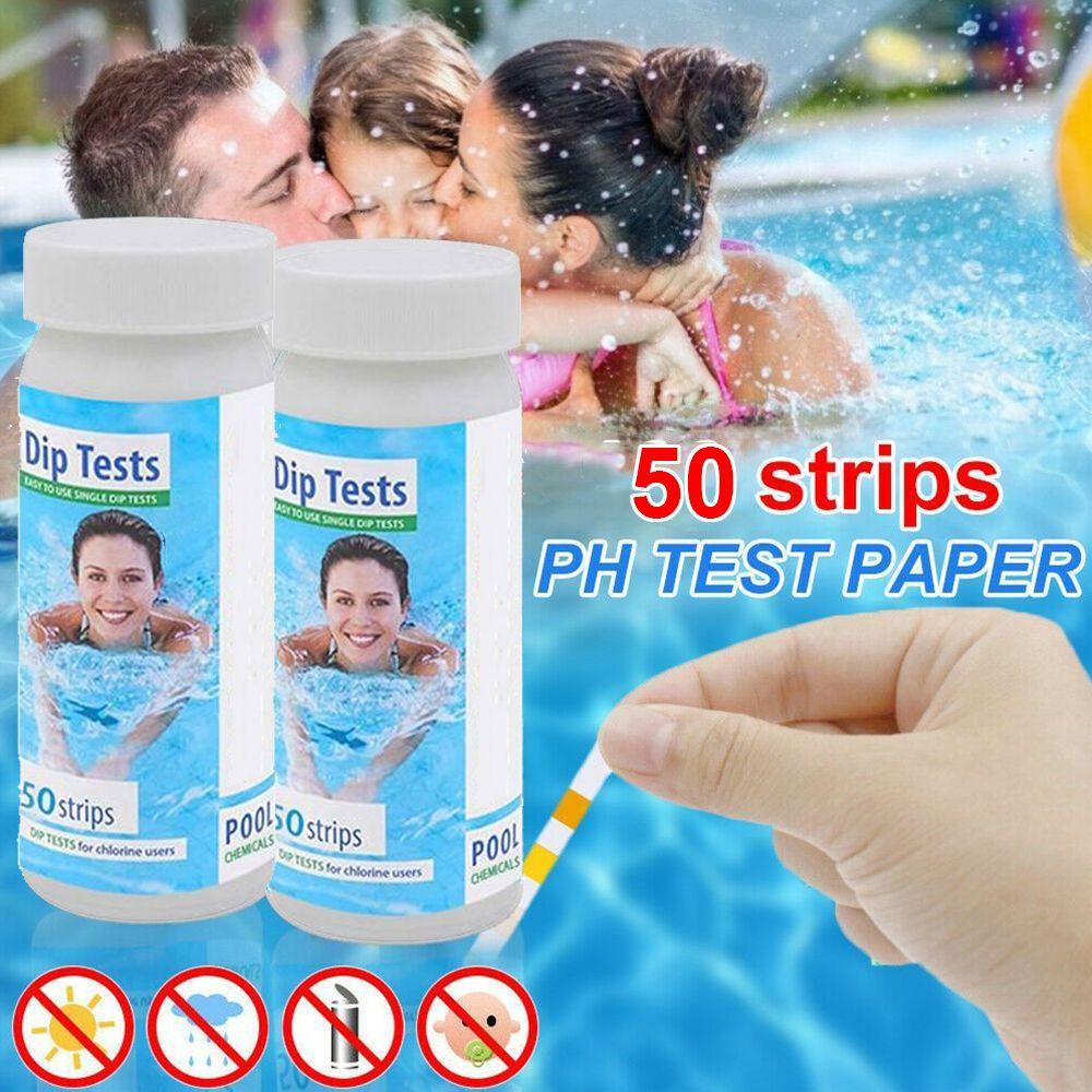 Suyo 50PCS Strip Tes Klorin Dip 3 in 1 Untuk Kolam Renang / SPA