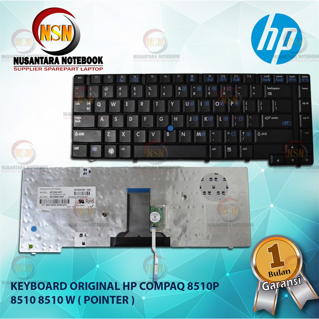 Keyboard Original HP Compaq 8510P 8510 8510W ( POINTER )