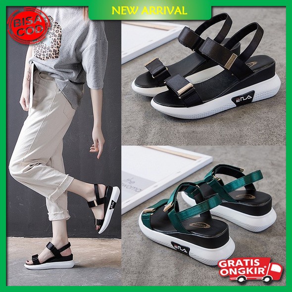 Sandal Wanita Calbi Bling Bling Terbaru Vu903 Mc 19 Marun/ Weges Bunga/Weges Murah/Weges Casual San 