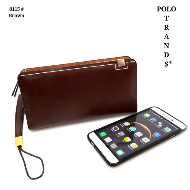 Polo Trands 8115 [ORIGINAL BRANDED] Tas Tangan CLUTCH Kulit Pria/Wanita
