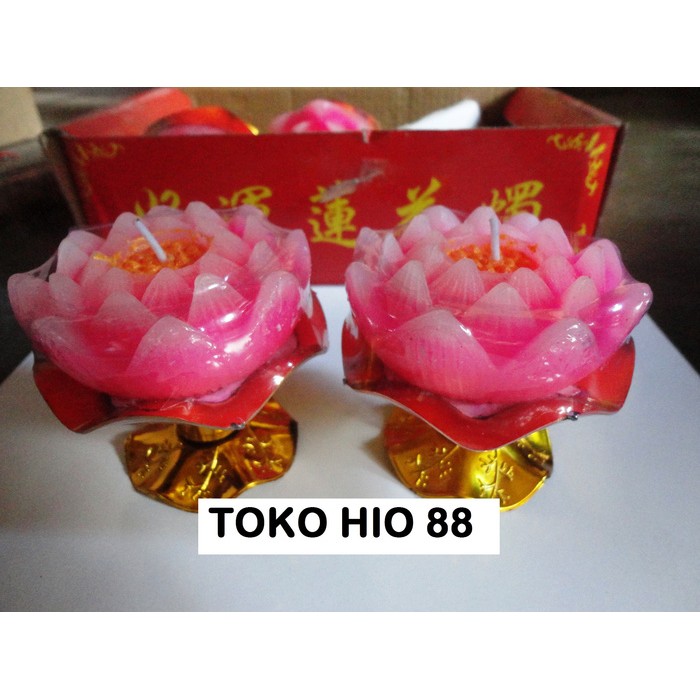 Lilin Teratai Diameter 5cm ( Kecil) Sepasang