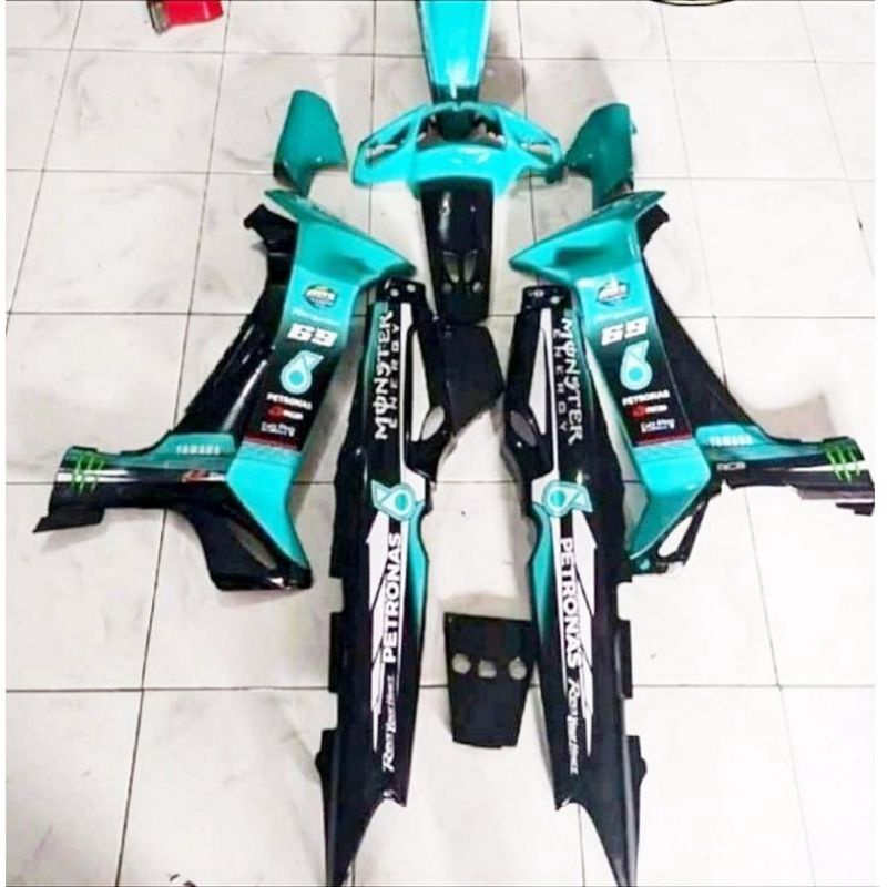 full set bodi halus fiz r hitam biru petronas