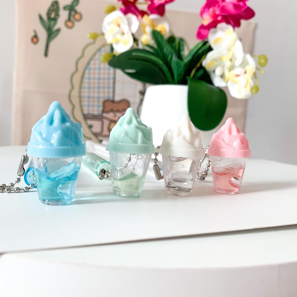 PULPEN GANTUNGAN BUKU KARAKTER BOTOL ESKRIM ICE CREAM DENGAN SLIME! PULPEN BOLPEN PENA LUCU UNIK-2