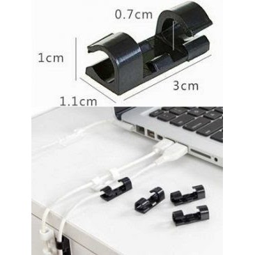 Klip Kabel Organizer Cable Clip Per pack Pengikat Kabel clamb isi 20 pcs / klip kabel transparant