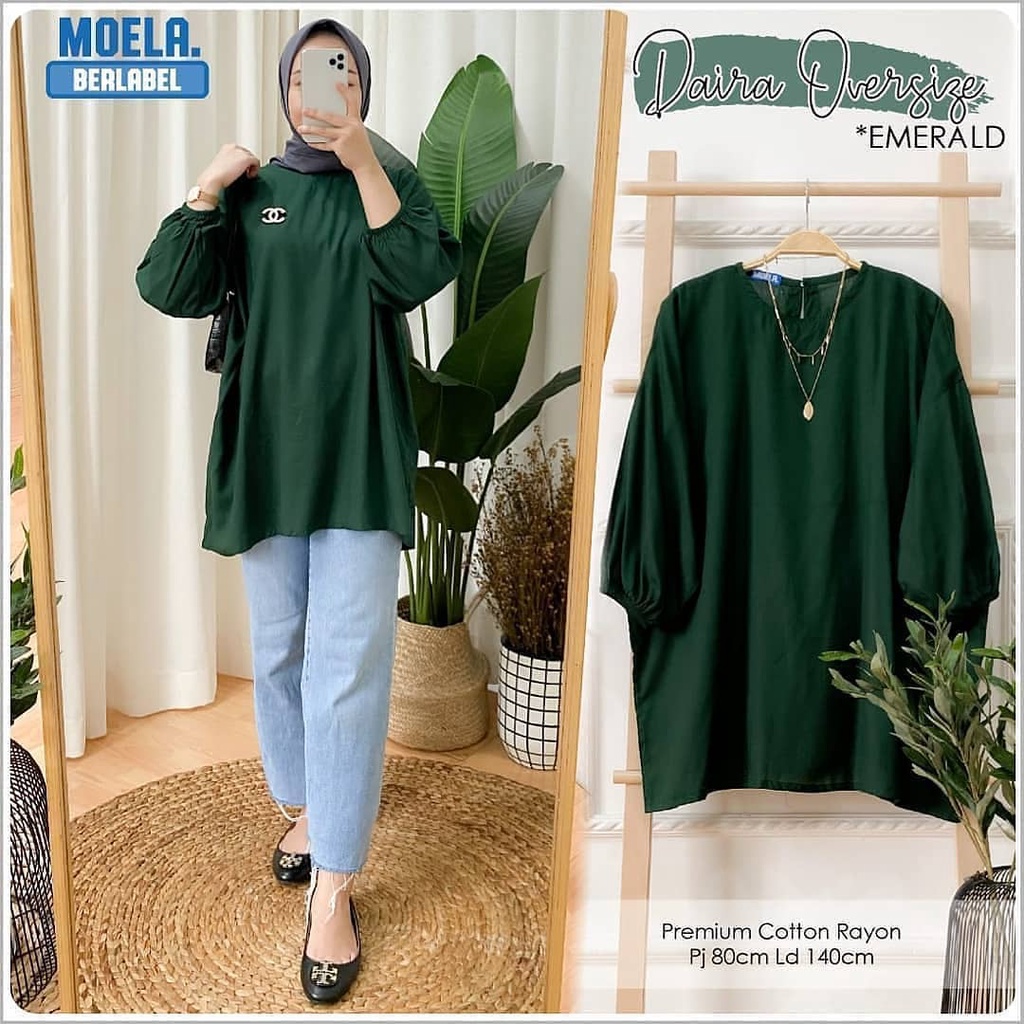 Blouse Jumbo Oversize XXL / Daira Blouse / Baju Atasan Wanita Muslim Big Size LD 140 Murah Kekinian