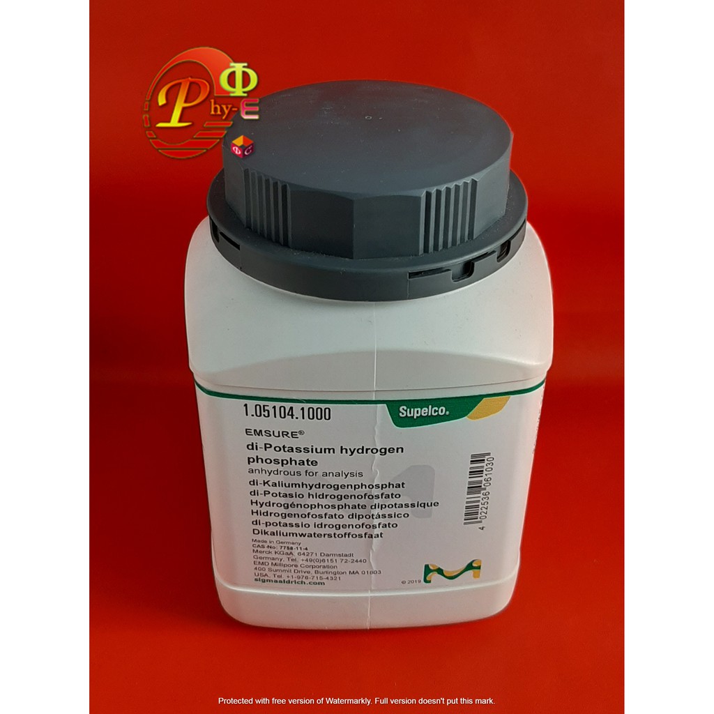 Dipotassium Hydrogen Phosphate anhydro / Dikalium Fosfat / K2HPO4 MERCK Per 10 gram