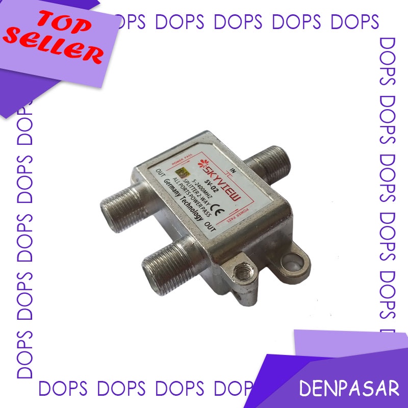 Terlaris Splitter 2 Way SV-02 Skyview Cabang Antena UHF Parabola DOPS