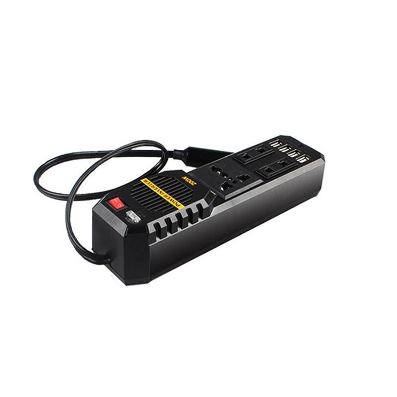 PROMO Car Power Inverter DC 12V to AC 220V 200W with 4 USB Port - E8981 - Black - 7RCI04BK