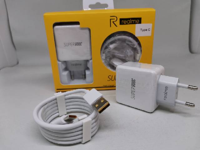 CHARGER Realme SUPER VOOC FLASH CHARGER FLASH DATA LINE CHARGING Cable Travel CASAN TC