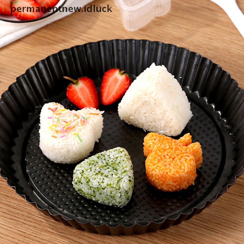 10 Pcs / Set Cetakan Bola Nasi Sushi Bento Timbul Bentuk Kartun DIY