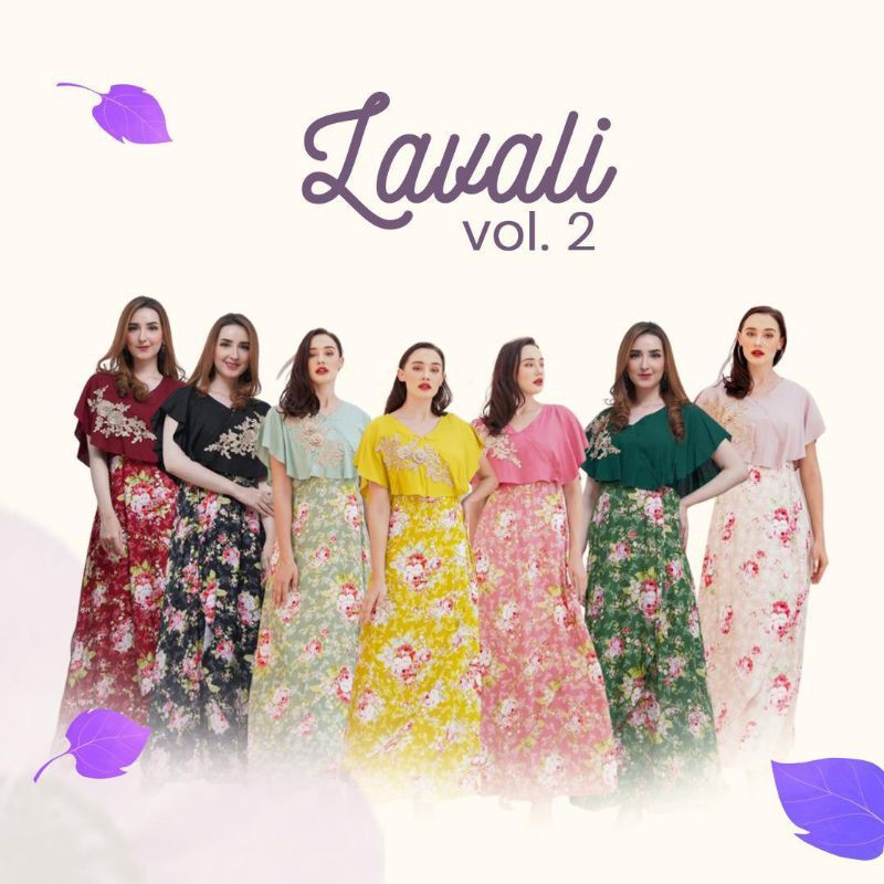 Daster Arab Dlusia LAVALI Long Dress Rayon Aplikasi renda bordir