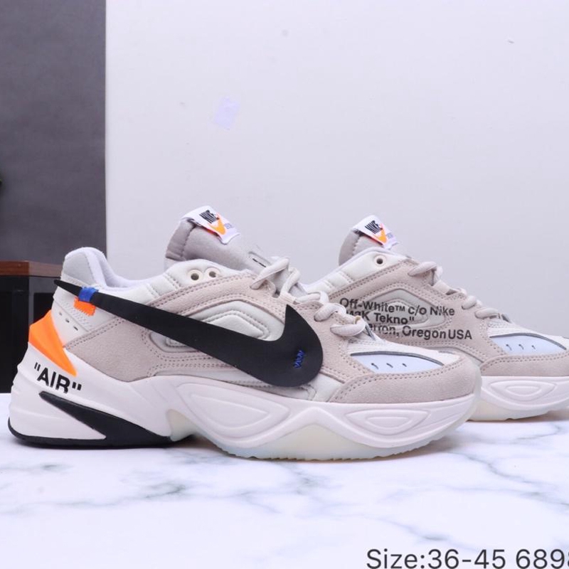 Nike Air Monarch the M2K Tekno Off white Men and women's shoes air cushion  | Shopee Indonesia
