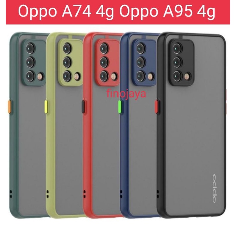 Case Aero My choice Oppo A74 4g A95 4g Silikon Dove Pelindung Camera