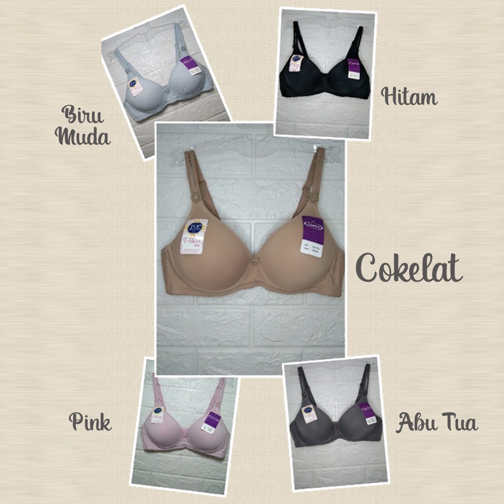 BRA SOREX 34179  BH Busa Tanpa Kawat 2 kait Size 34 36 38 BTK
