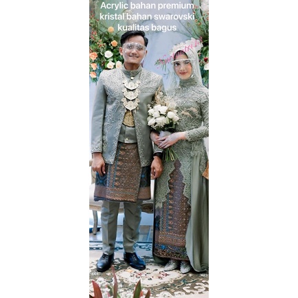 face shield pernikahan wedding akrilik acrylic