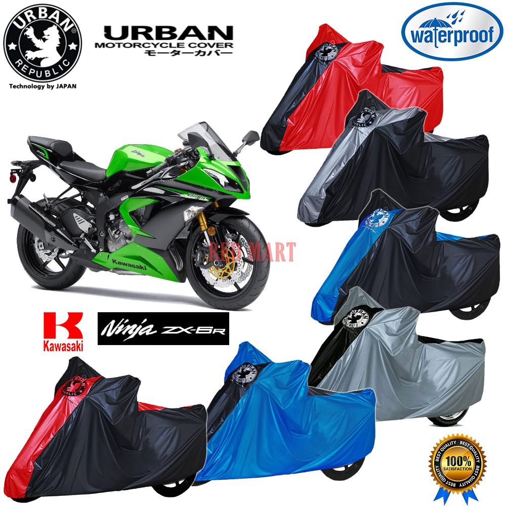 Sarung Penutup Selimut Pelindung Body Cover Motor KAWASAKI NINJA ZX6R Waterproof Anti Air UV URBAN