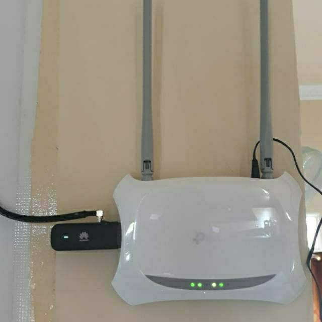 Router tplink mr3420 + modem huawei e3372 setting antena eksternal