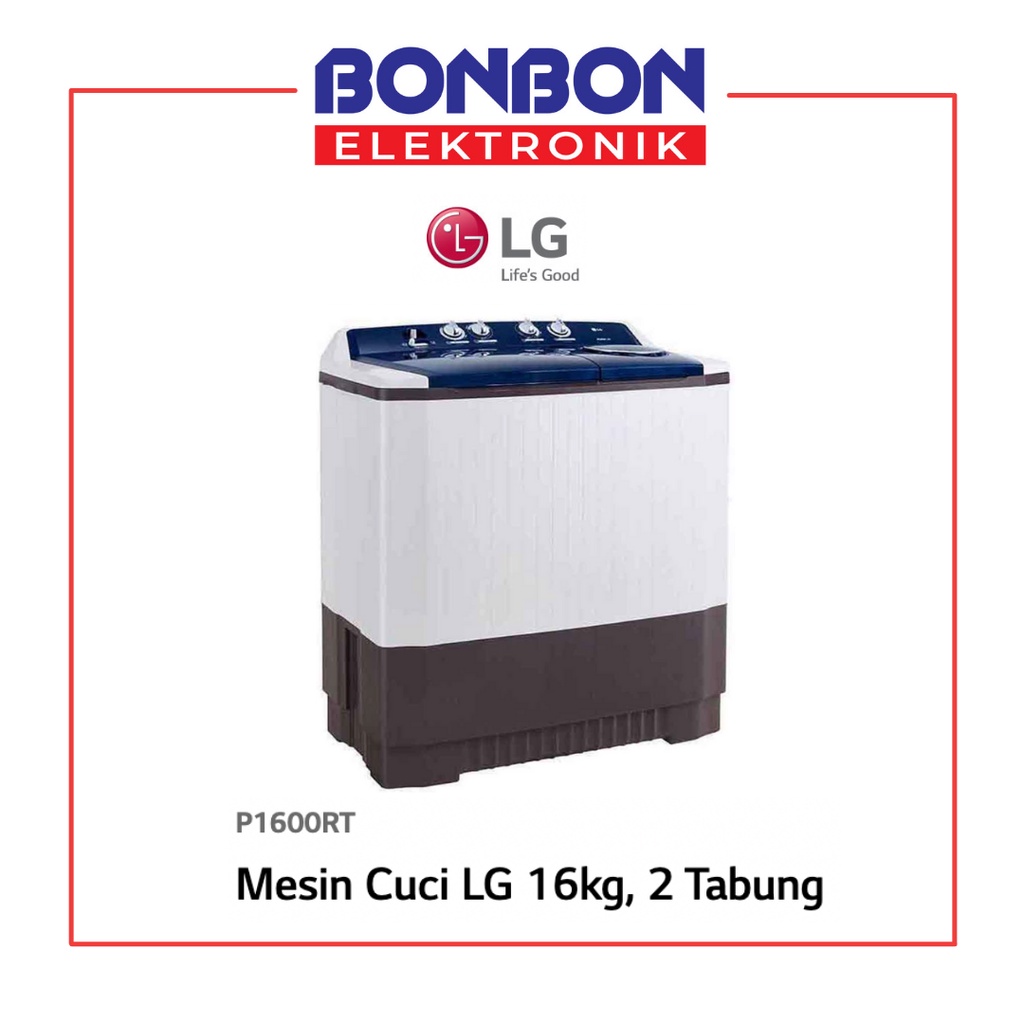 LG Mesin Cuci 2 Tabung 16KG P-1600RT / P1600RT / P 1600 RT