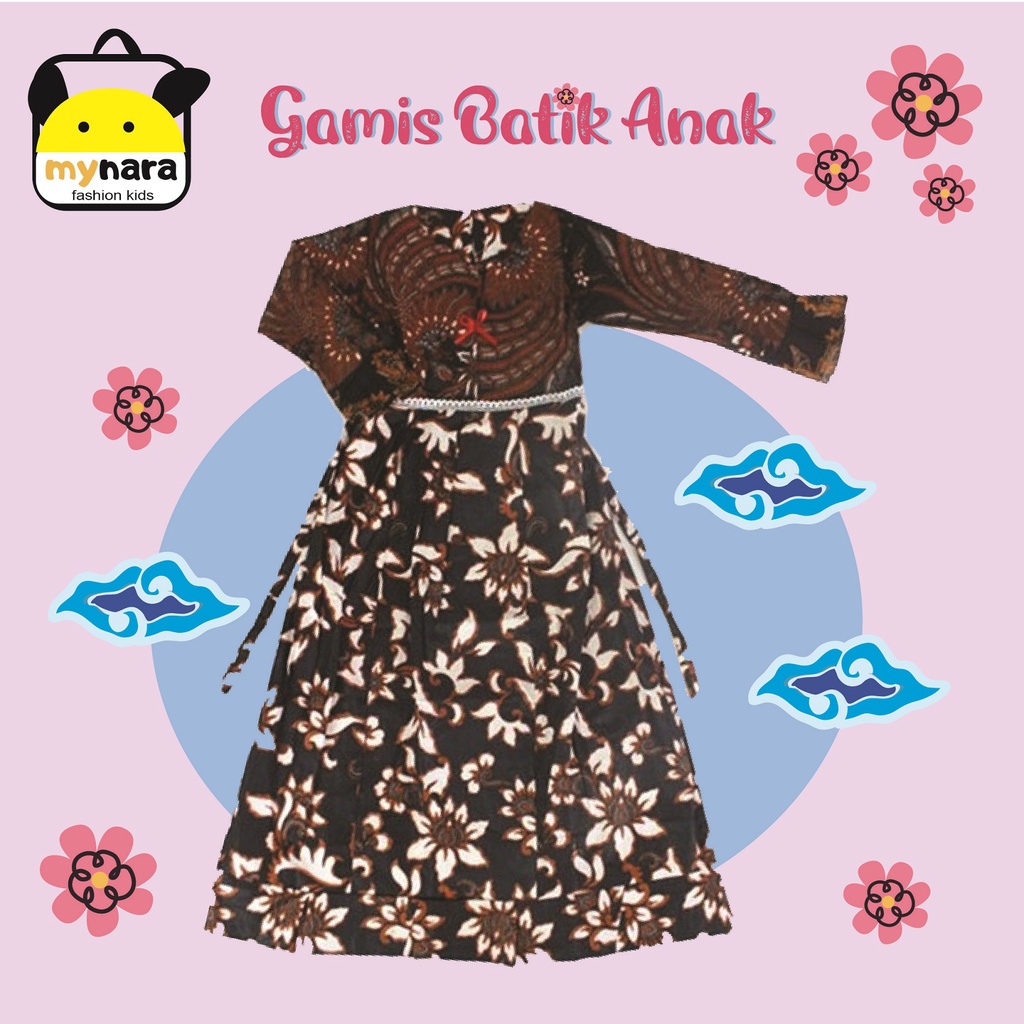 Gamis Batik Anak Usia 2 - 7 Tahun // Gamis Anak // Baju Muslim Anak // Fashion Muslim Anak