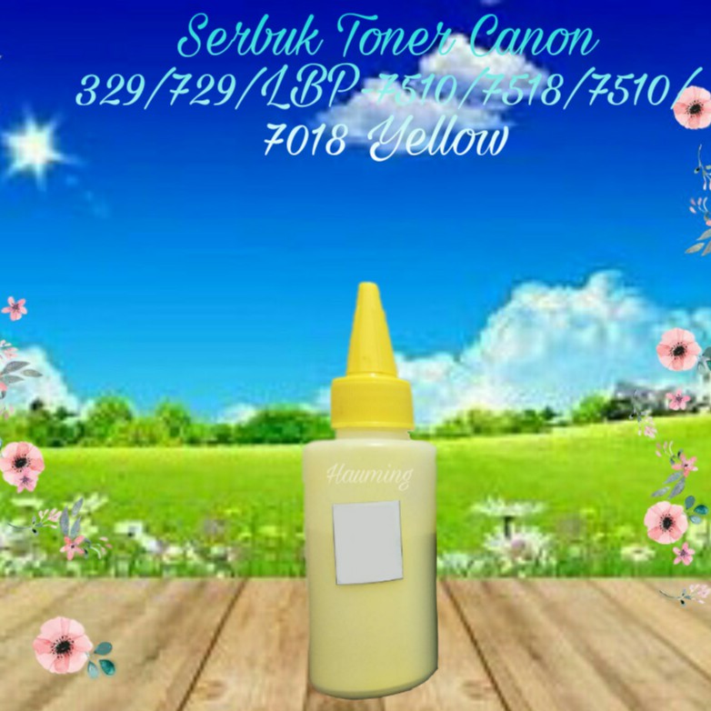 Serbuk Toner Canon CRG-329 729 CRG329 LBP-7510C 7518C 7018C LBP7018 LBP7510 LBP7518 Yellow 1x Isi