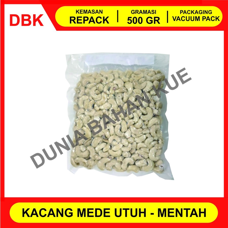 

(KEMASAN VAKUM) KACANG MEDE MENTAH UTUH 500 GR / CASHEW NUT