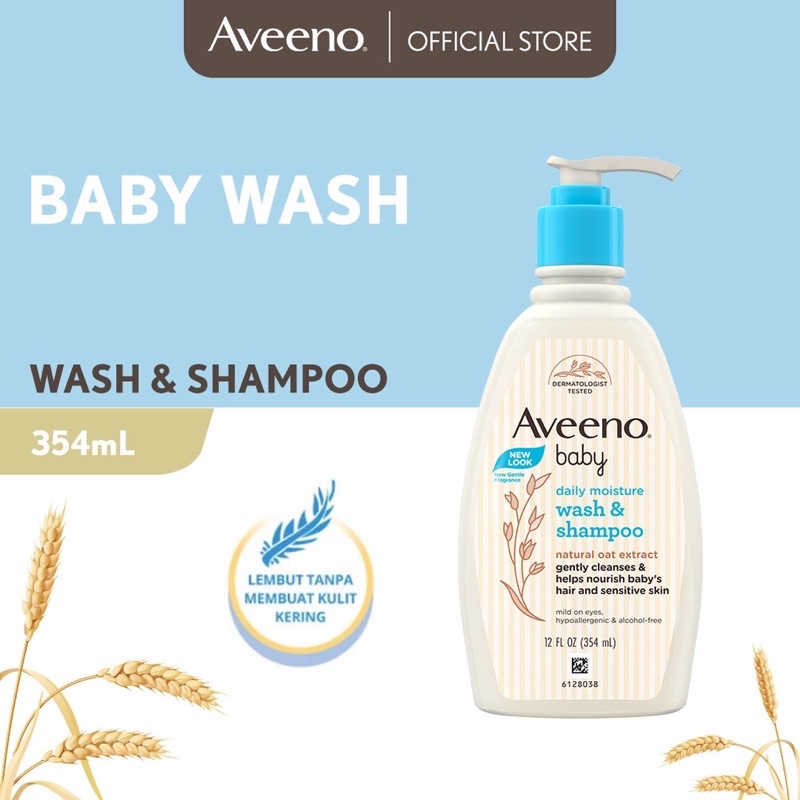 Aveeno Baby Wash &amp; Shampoo 354 ml Sabun Mandi Bayi