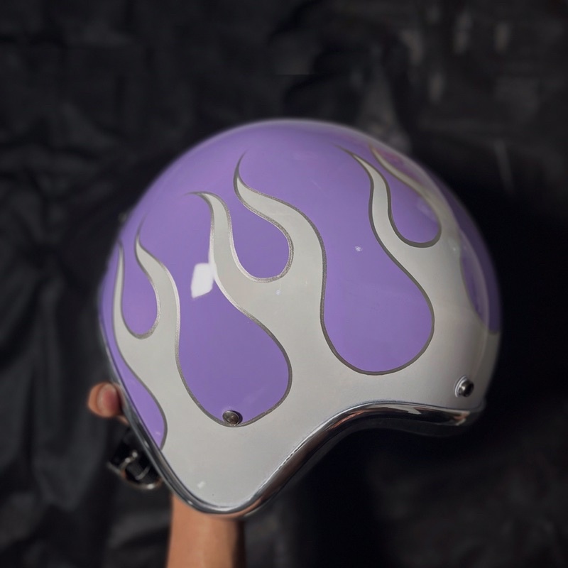 Helm Custom Flame Lilac - Helm Custom Chopper bobber