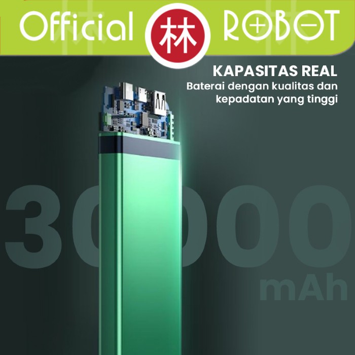 Robot RT31 30000mAh 18W 2 Input &amp; 3 Input Two-Way QC3.0 PD Powerbank