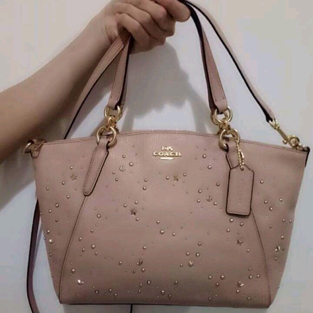 Tas coach small kelsey stardust nude pink authentic 100%