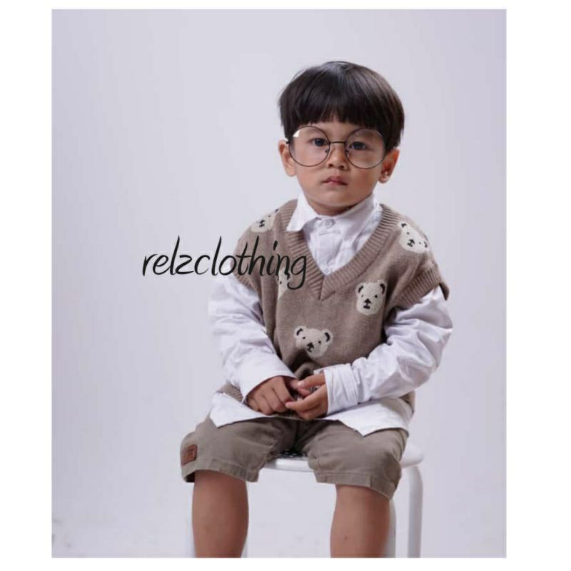 Fk-vest rajut bear anak korean