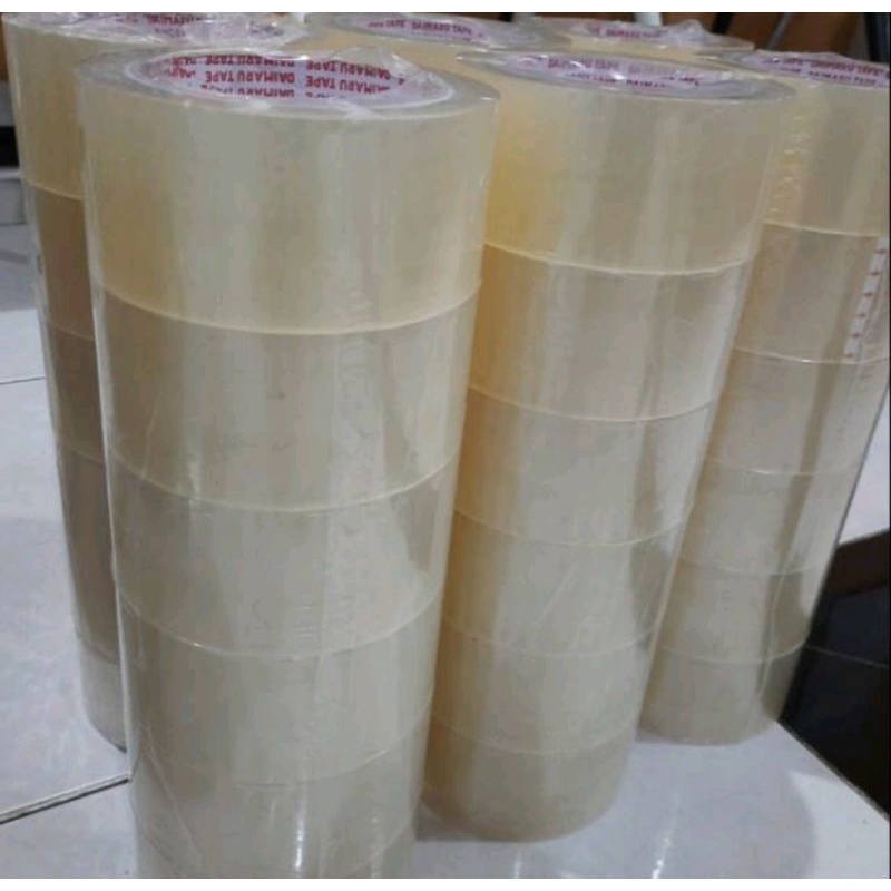 1 slop (6 pics )Lakban Daimaru tebal OPP tape super Murah ready Bening / coklat bisa campur Original Asli