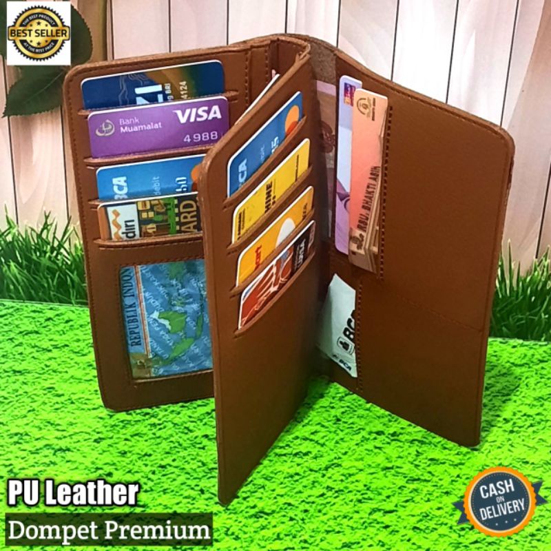 Dompet Panjang Pria/Dompet Kulit Sintetis/Dompet Kartu